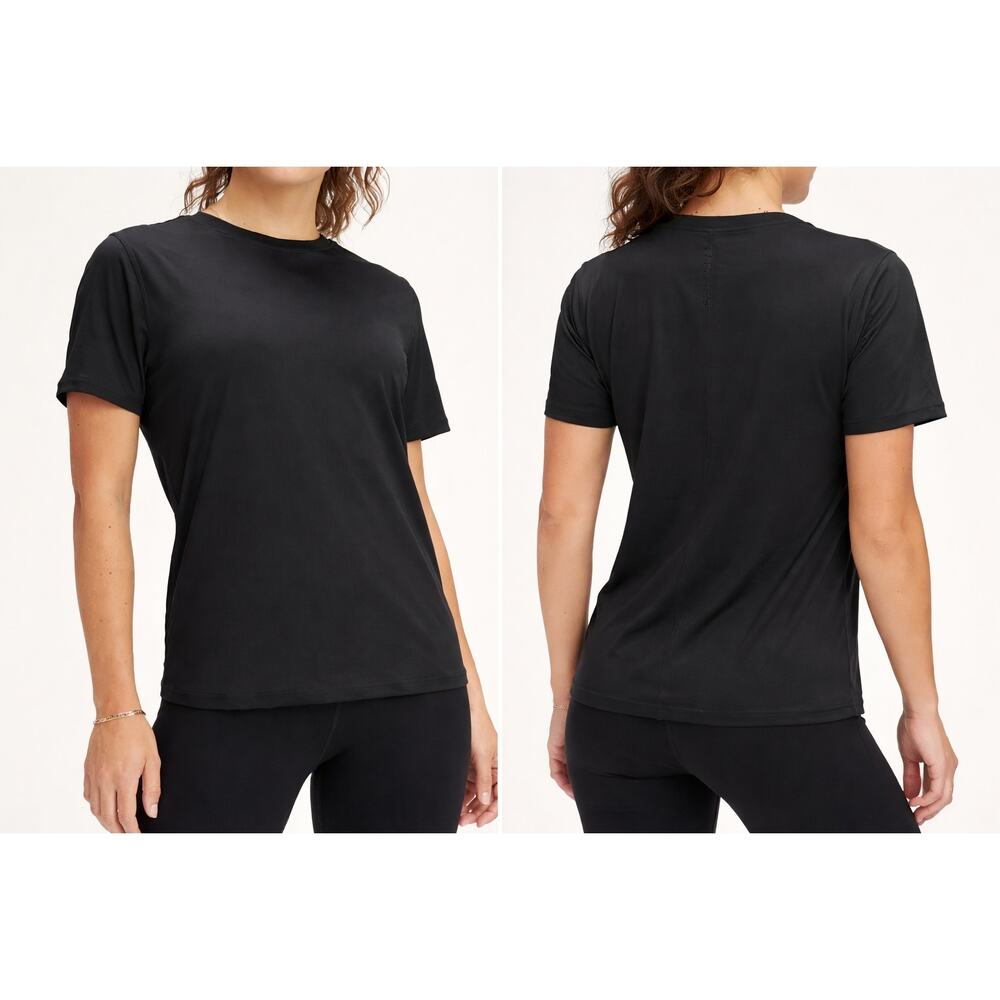 NEW Fabletics Phoenix Lite Black Lightweight Workout Tee Womens Medium